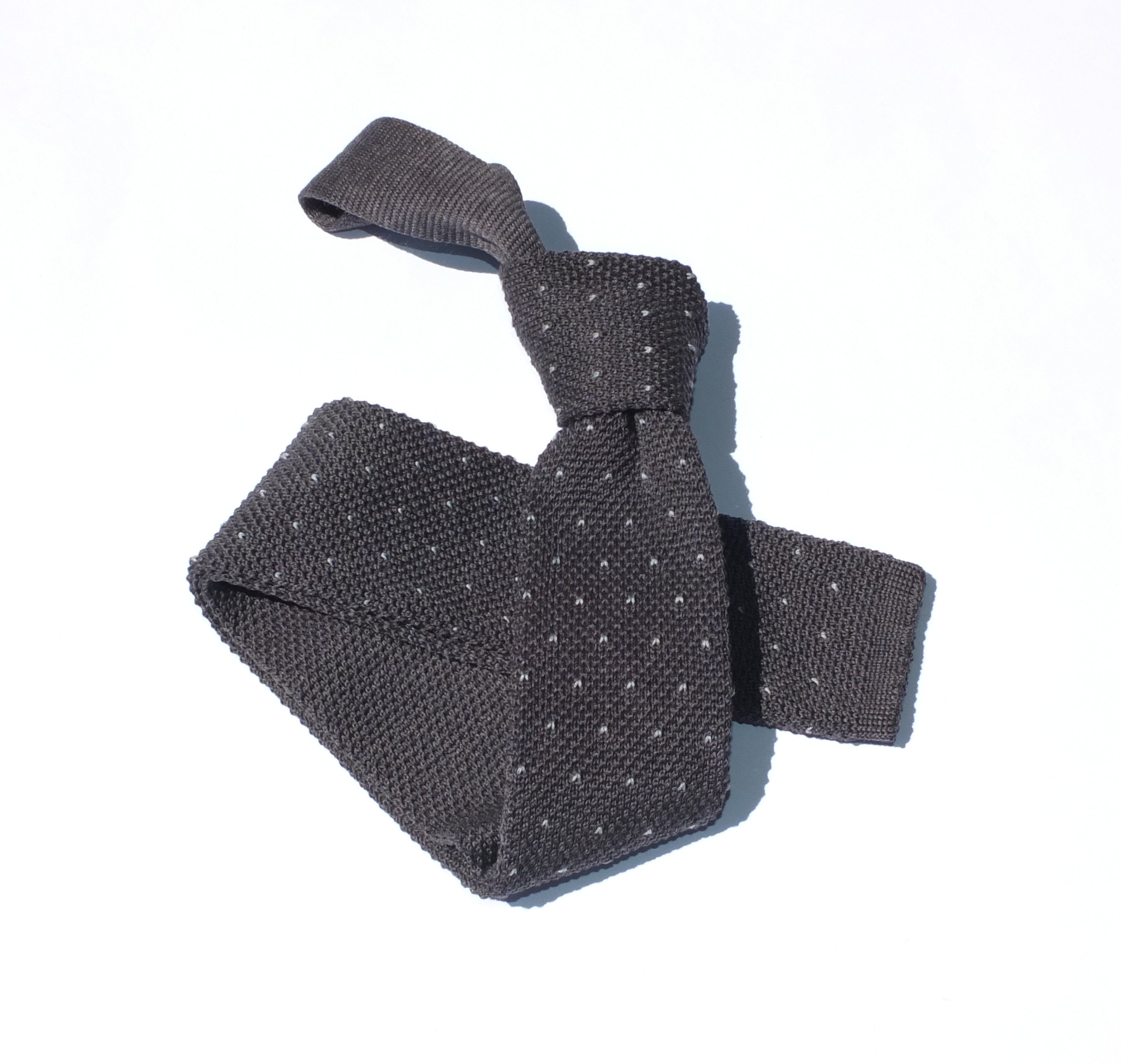Cravatta in maglia a pois