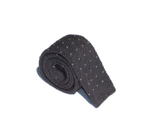 Cravatta in maglia a pois