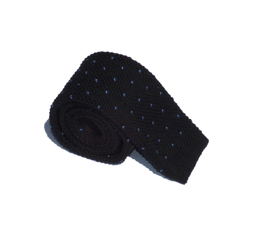 Cravatta in maglia a pois