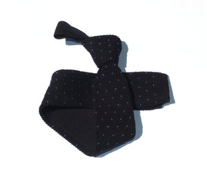 Cravatta in maglia a pois
