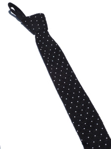 Cravatta in maglia a pois