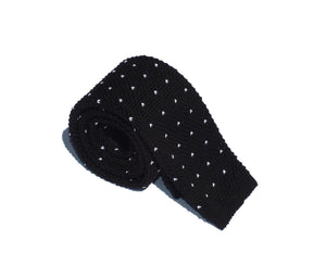 Cravatta in maglia a pois