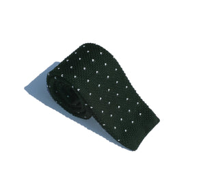Cravatta in maglia a pois