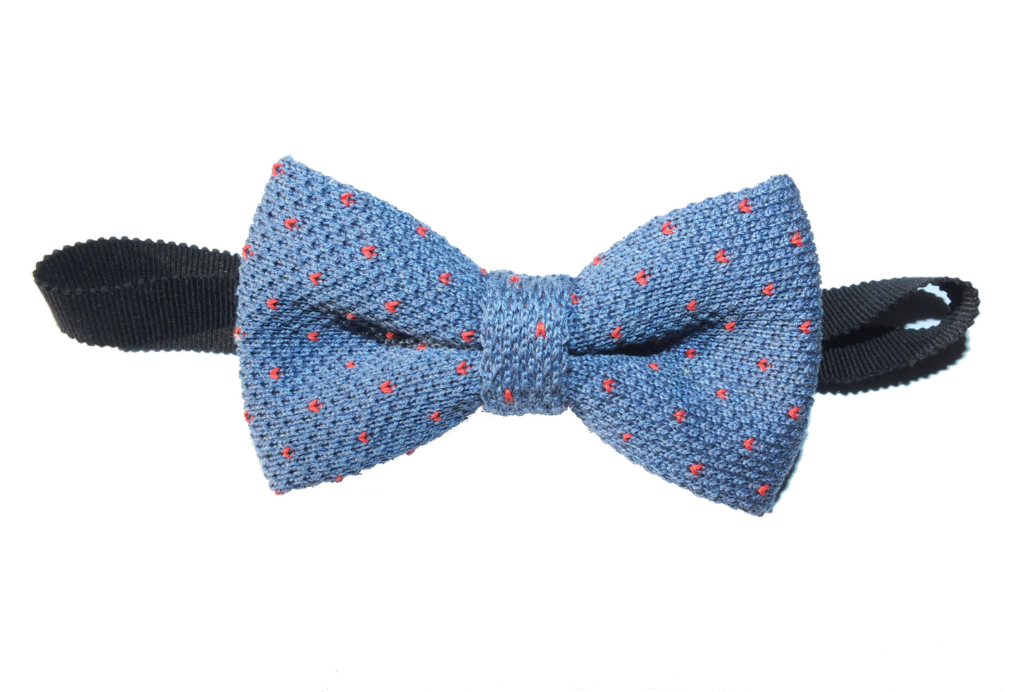 Noeud papillon en maille à pois - 100% Coton