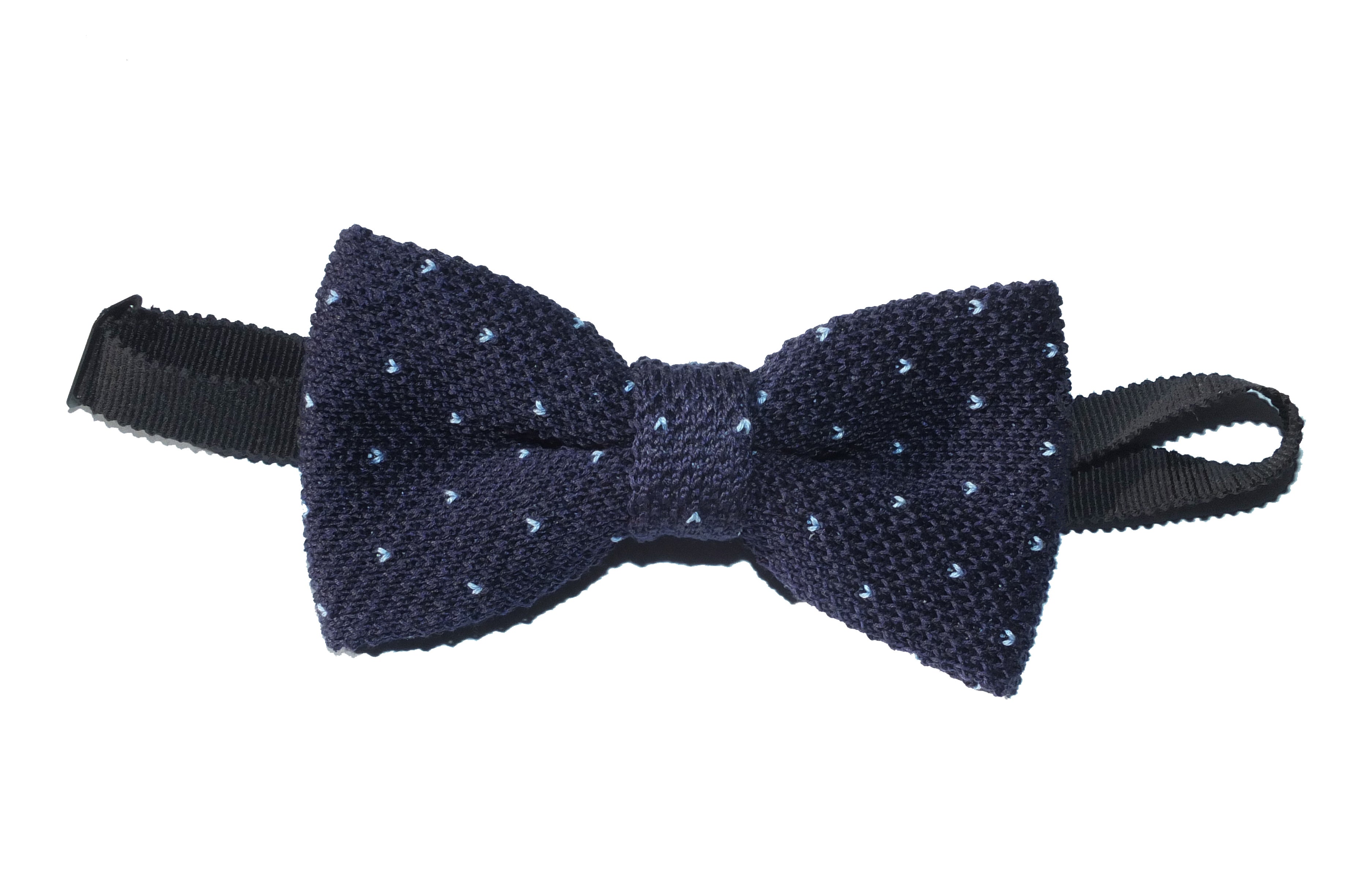 Papillon in maglia a pois - 100% Cotone