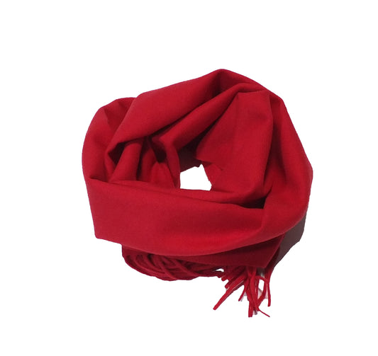 Echarpe unie - 100% laine mérinos - Rouge