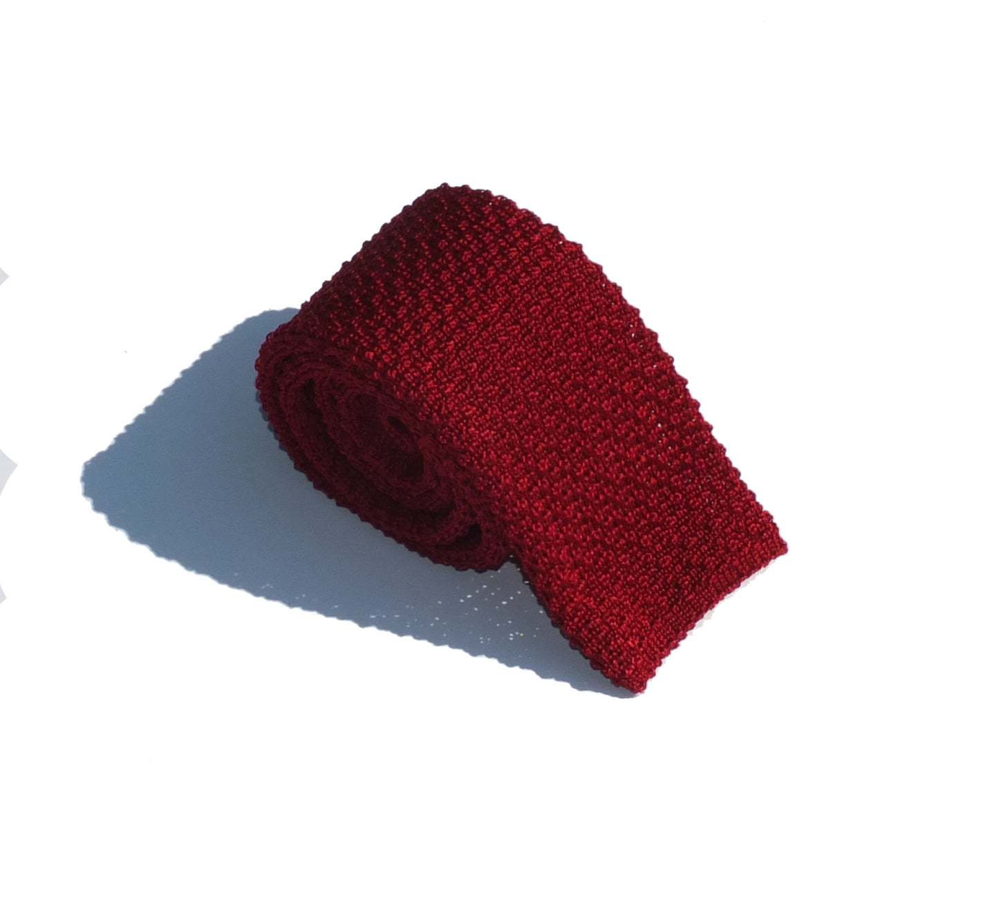 cravatta in maglia di seta rossa