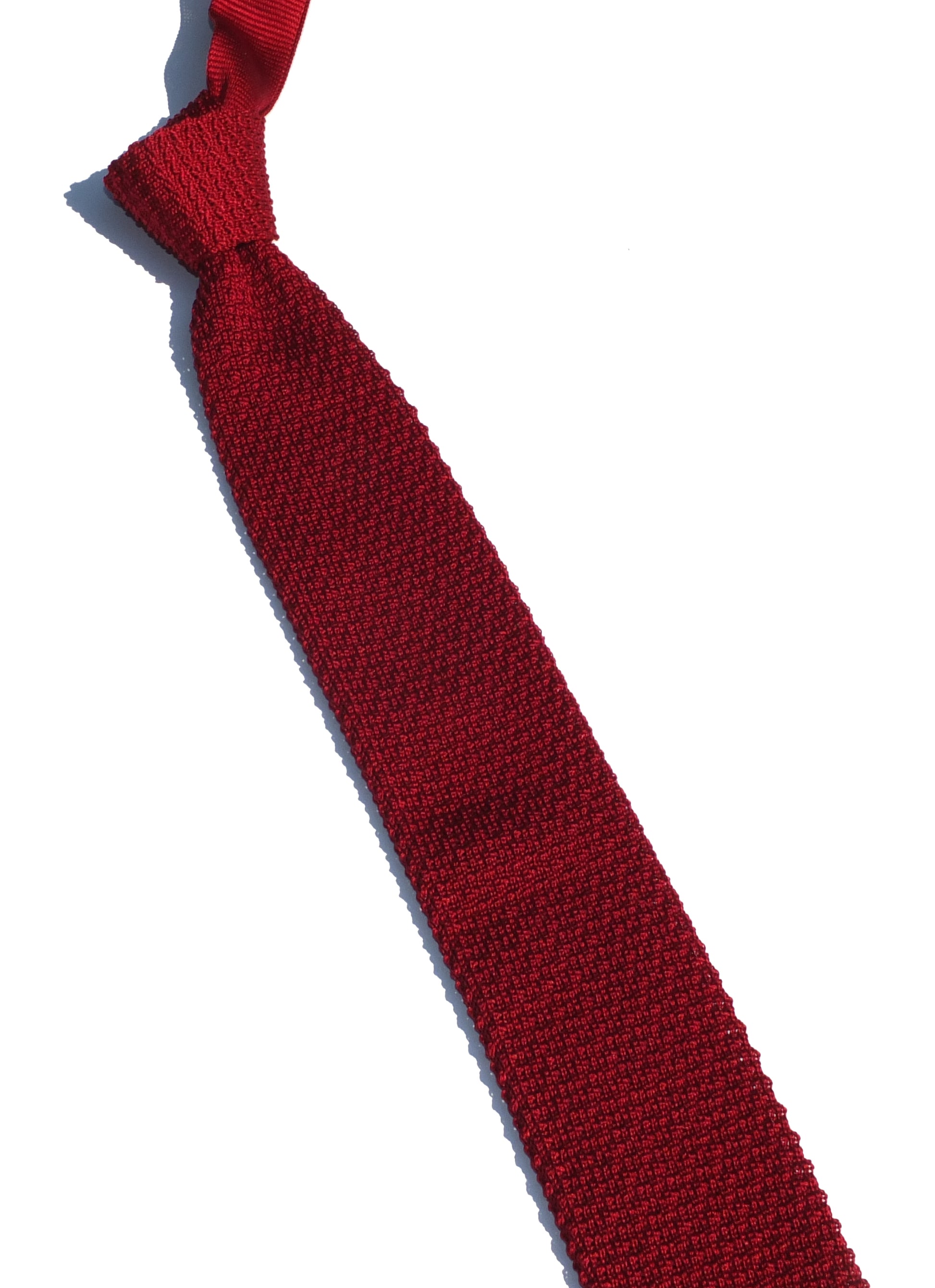 cravatta in maglia di seta rossa