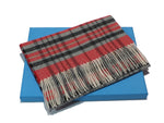 Charger l&#39;image dans la galerie, Echarpe Tartan -100% Laine Mérinos- Rouge
