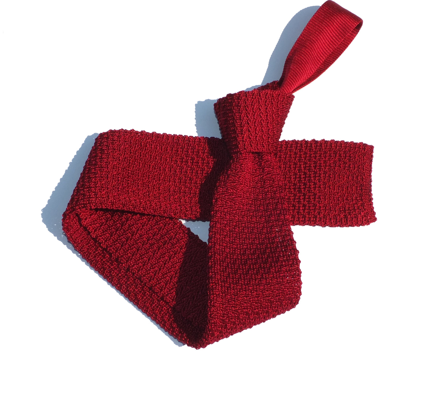 cravatta in maglia di seta rossa