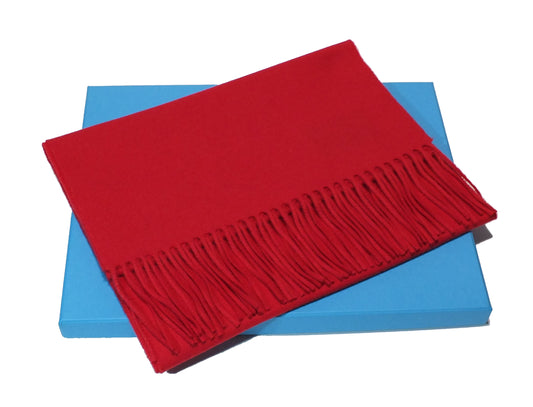 Sciarpa tinta unita - 100% Lana Merino - Rosso