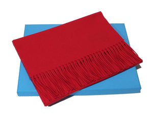 Sciarpa tinta unita - 100% Lana Merino - Rosso