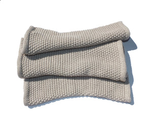 Écharpe tube en laine - grain de riz - Beige