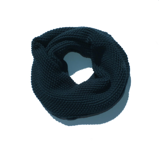 Scaldacollo in lana -grana di riso- Petrolio