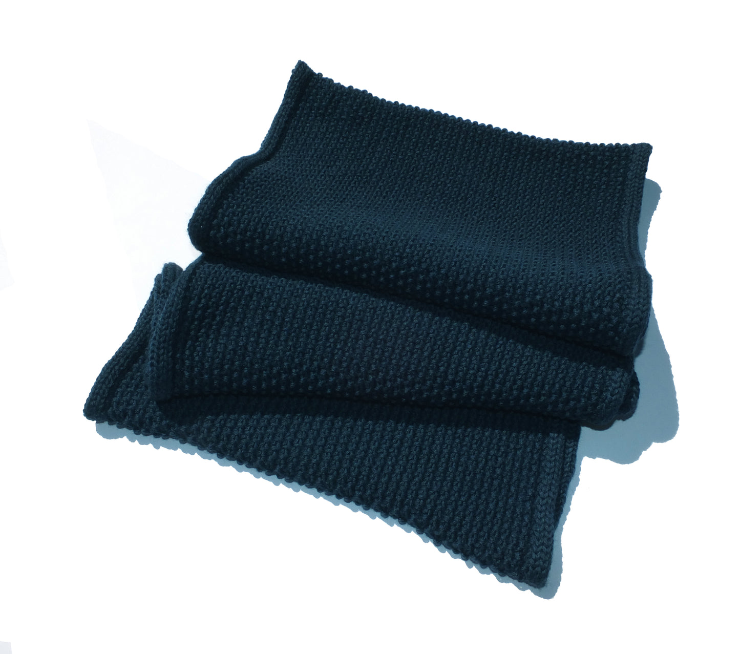 Scaldacollo in lana -grana di riso- Petrolio