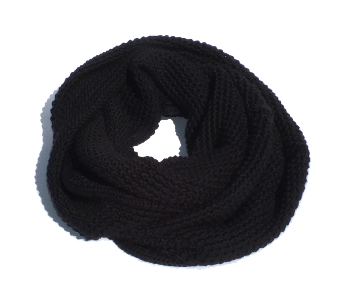 Écharpe tube en laine - grain de riz - Noir