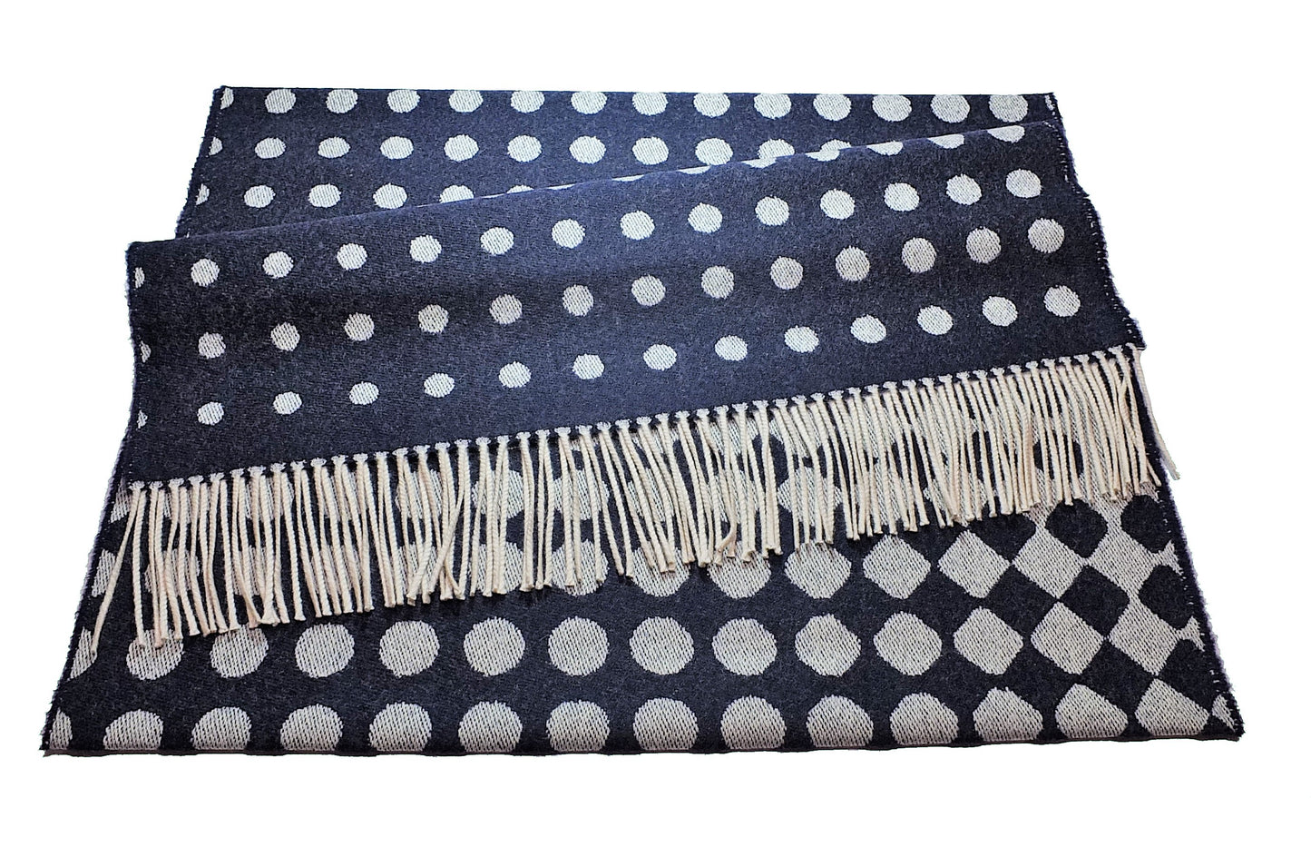 Echarpe/Etole - 100% Laine Mérinos - Pois