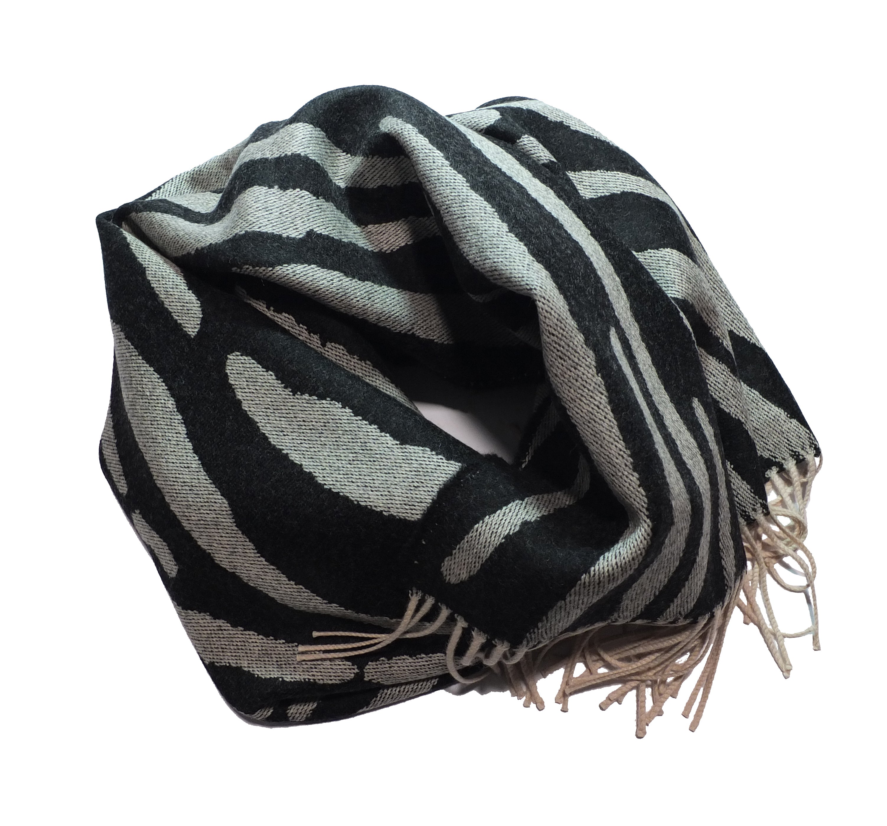 Sciarpa/Stola- 100% Lana Merino - Zebrata