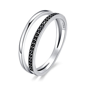 Anello a due fasce in Argento 925