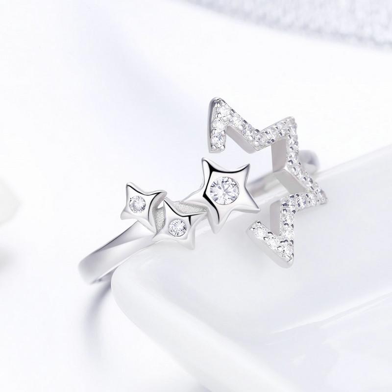 Anello con stelle in Argento 925