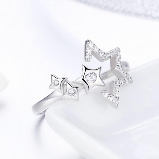 Anello con stelle in Argento 925