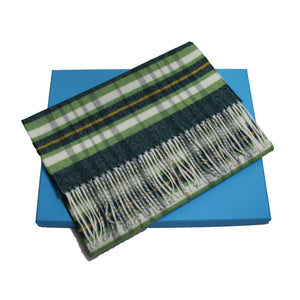 Echarpe Tartan - 100% Laine Mérinos - Vert