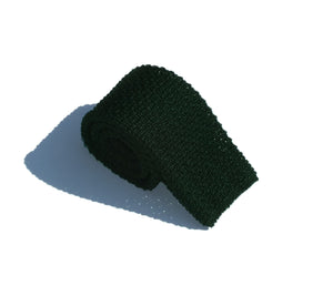 cravatta in maglia di seta verde scuro