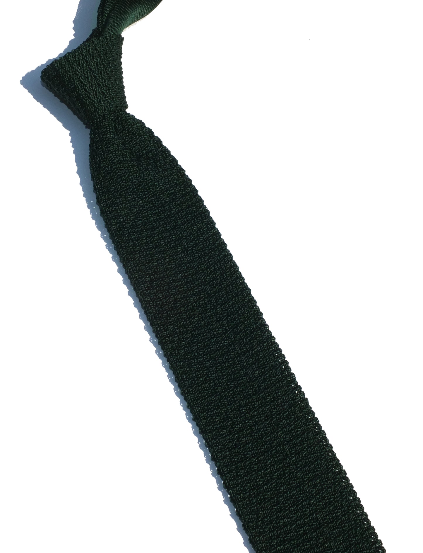 cravatta in maglia di seta verde scuro