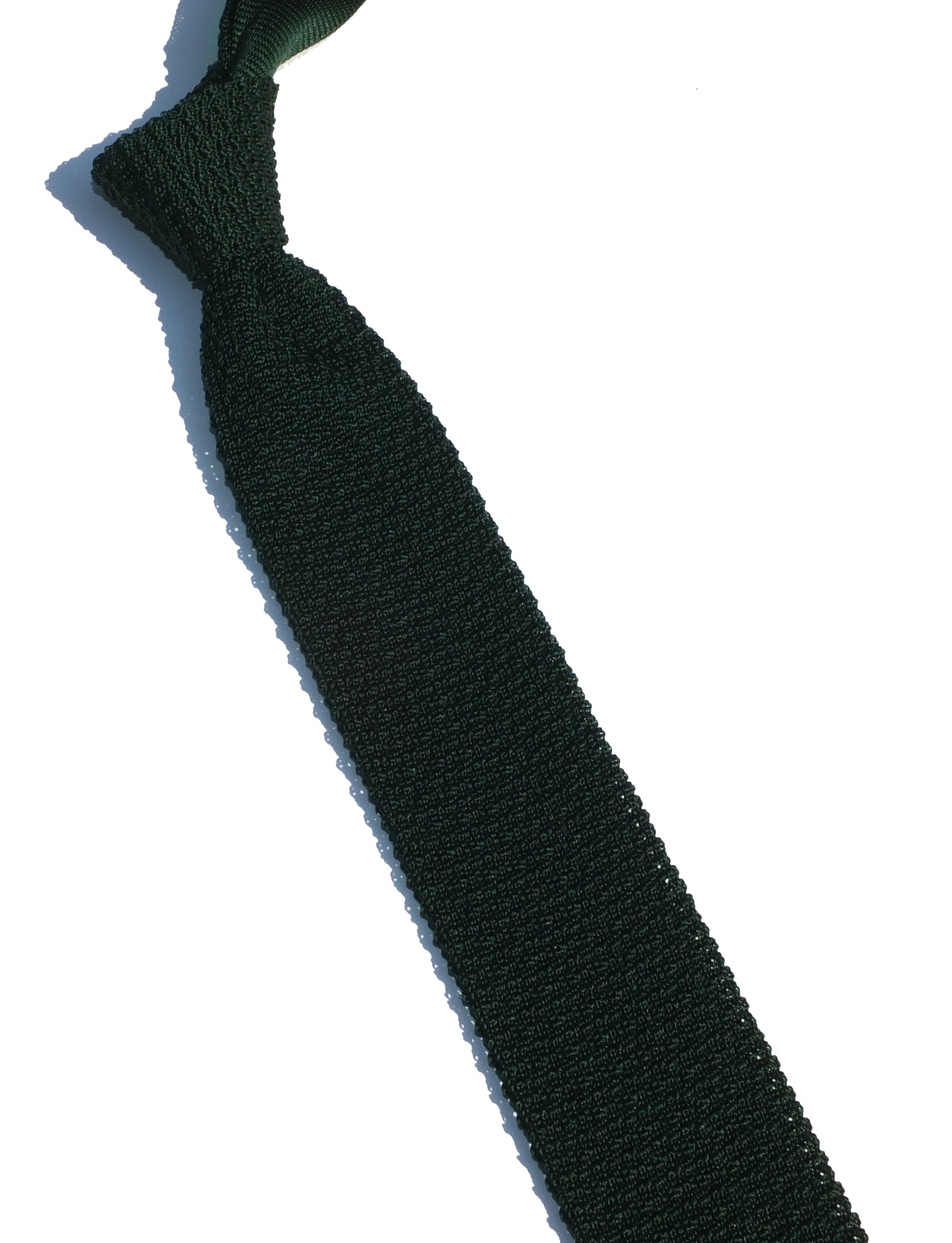 cravatta in maglia di seta verde scuro