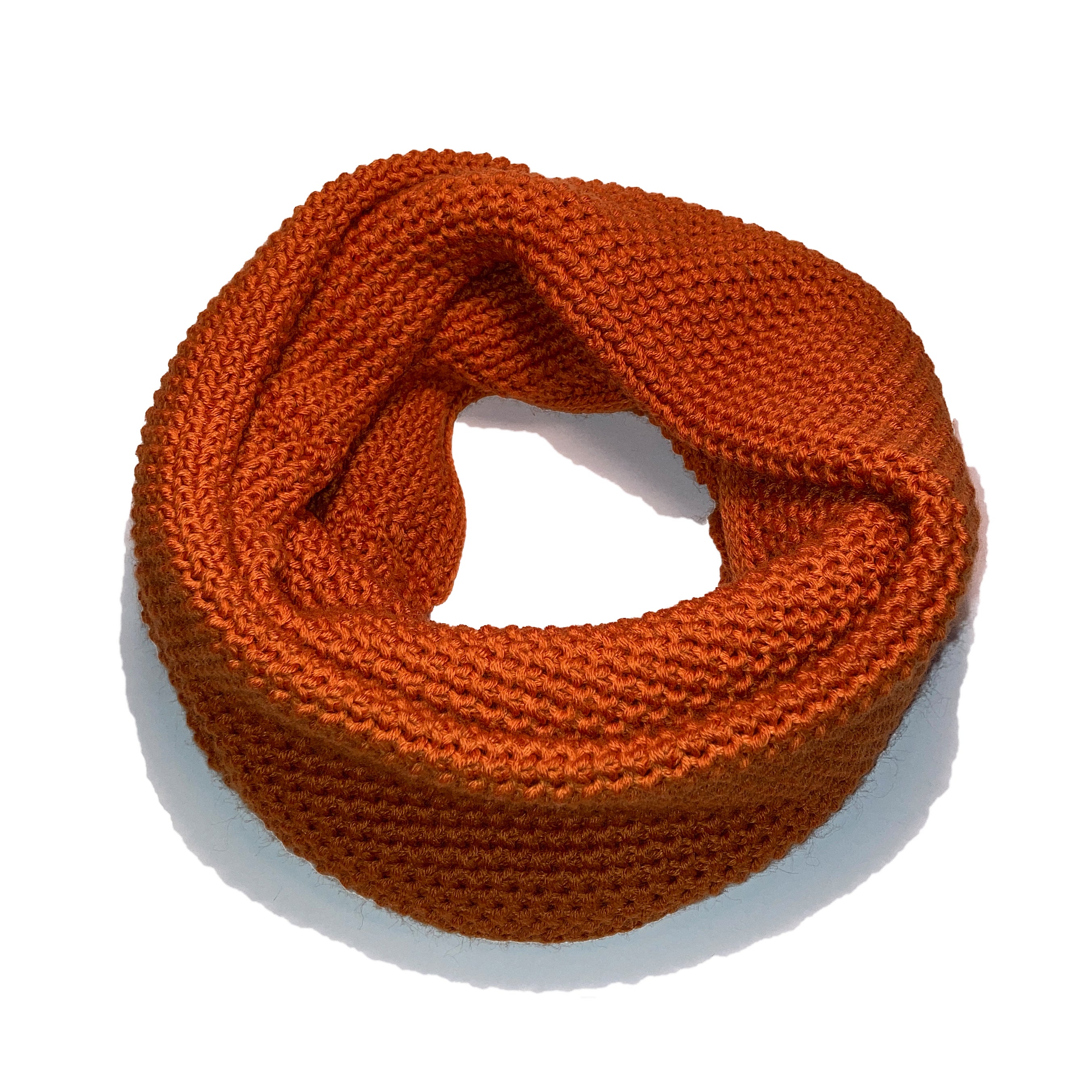 Écharpe tube en laine - grain de riz - Orange