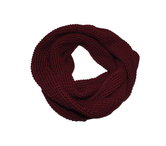 Scaldacollo in lana -grana di riso- Bordeaux