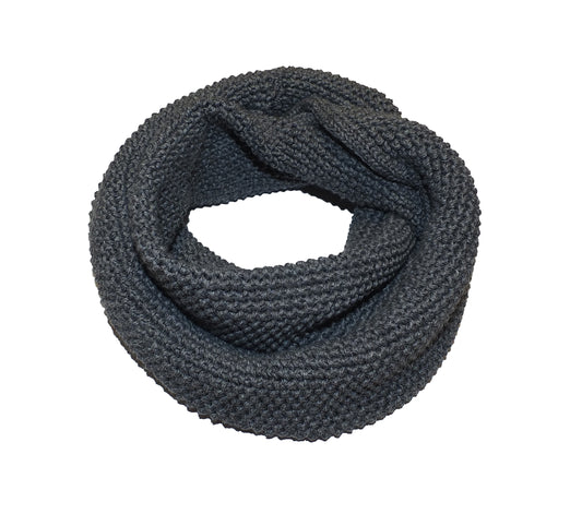Scaldacollo in lana -grana di riso- Grigio Medio