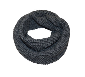 Écharpe tube en laine - grain de riz - Gris moyen