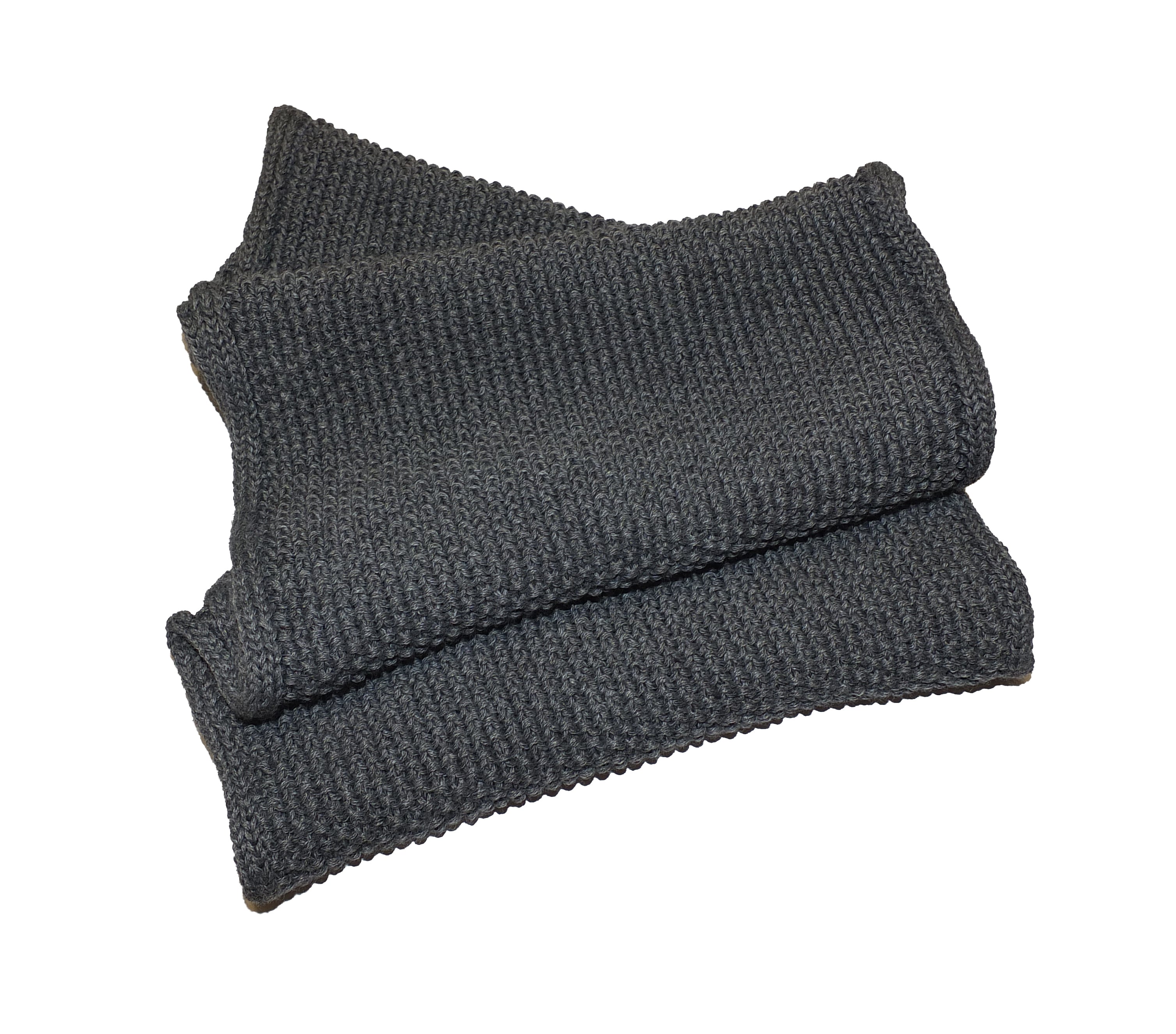 Écharpe tube en laine - grain de riz - Gris moyen