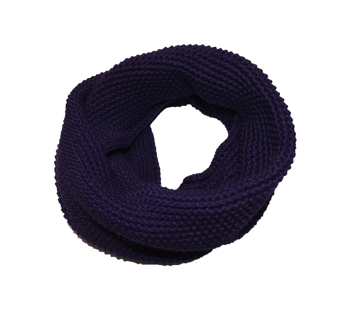 Écharpe tube en laine - grain de riz - Violet