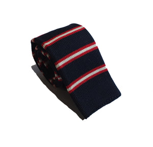 Cravatte a maglia in cotone a righe