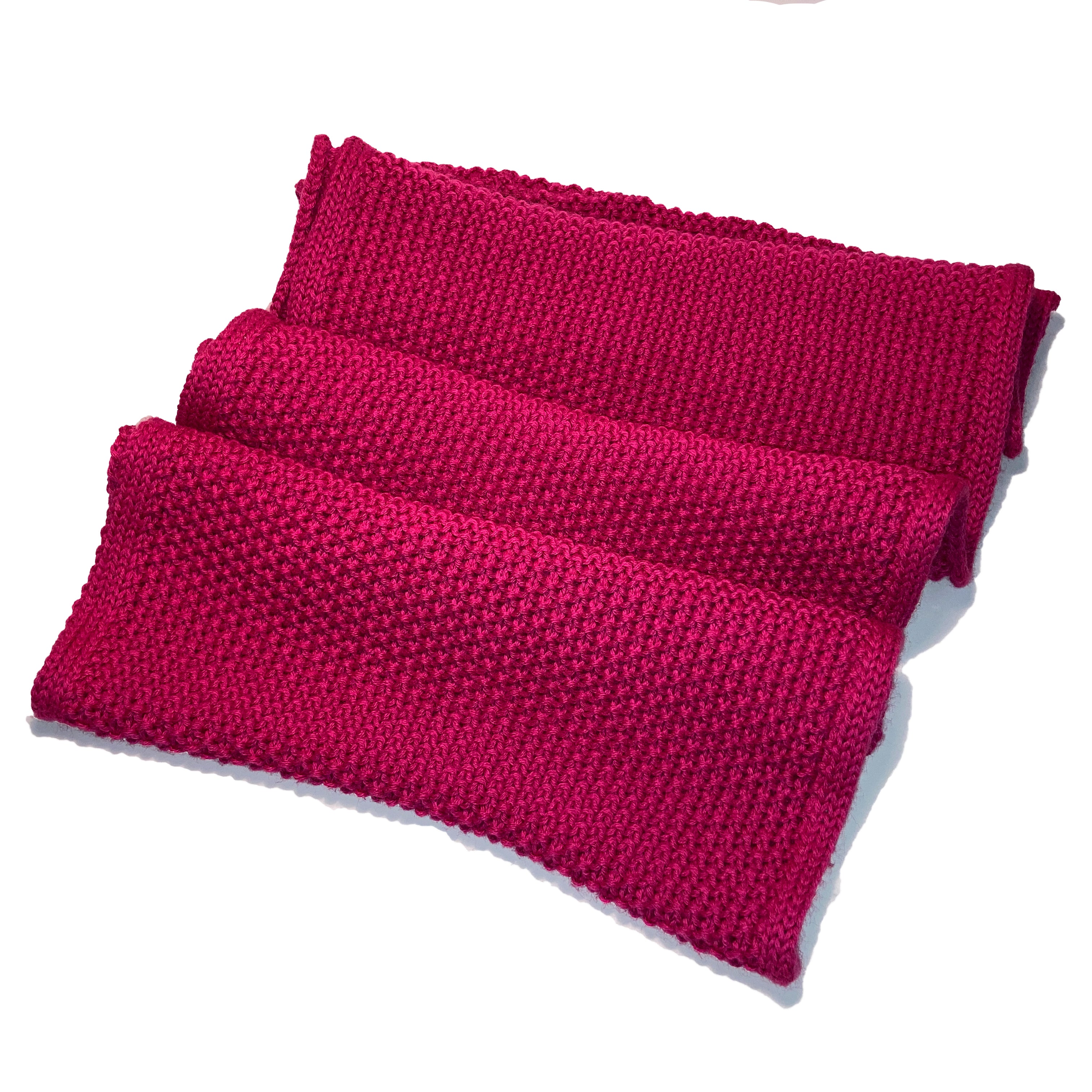 Scaldacollo in lana -grana di riso- Fucsia