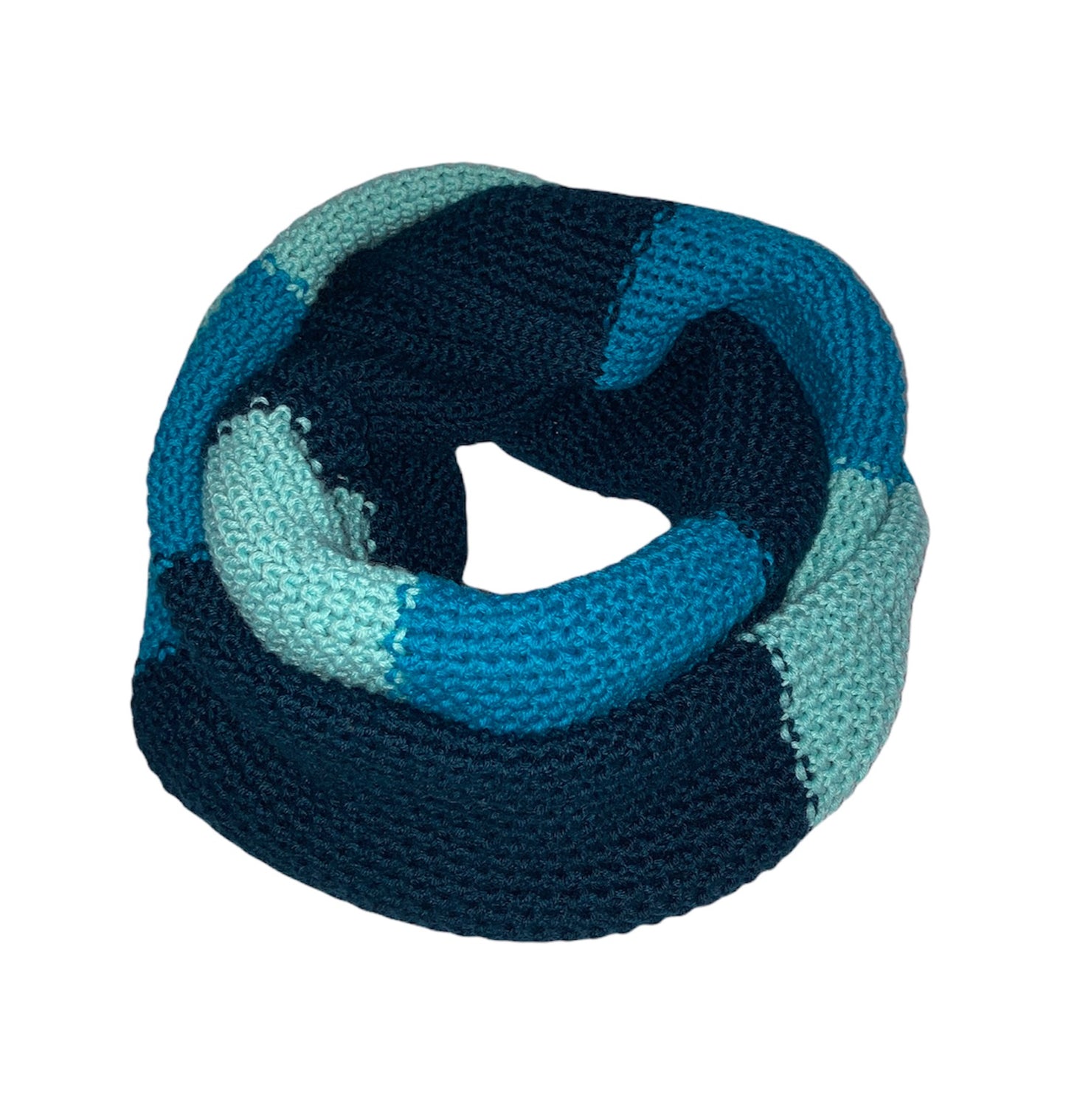 Écharpe tube rayé en grain de riz - Black Melange