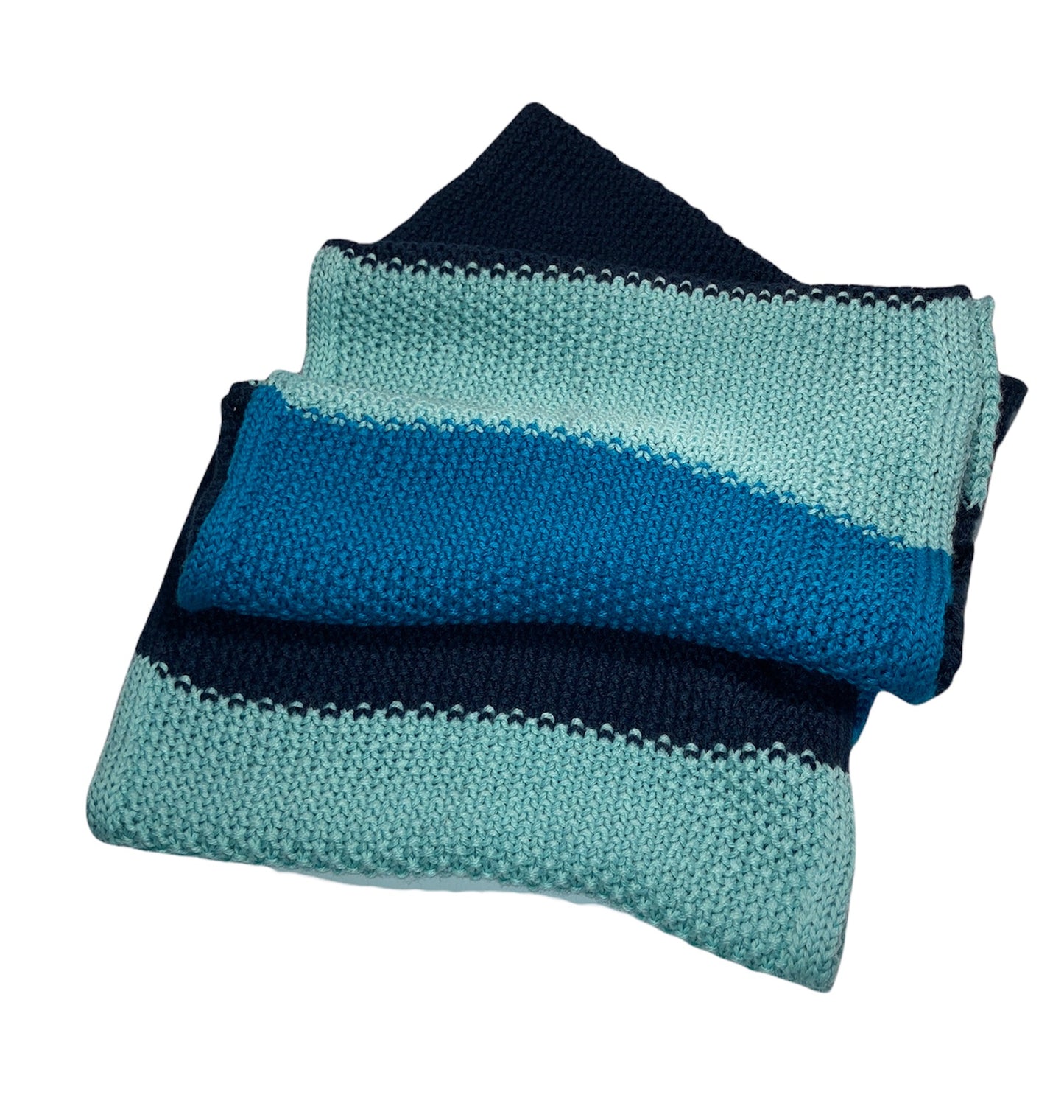 Écharpe tube rayé en grain de riz - Black Melange