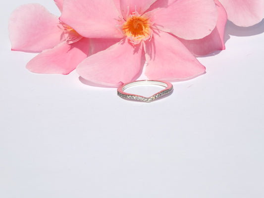 Anello decorazione con brillantini in Argento 925