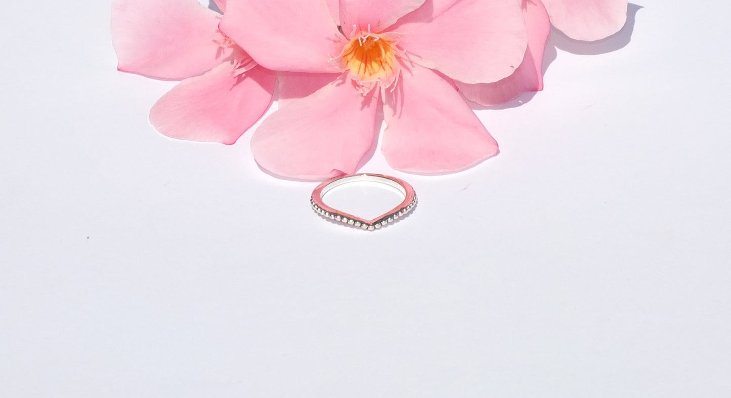 Bague décoration boule en Argent 925